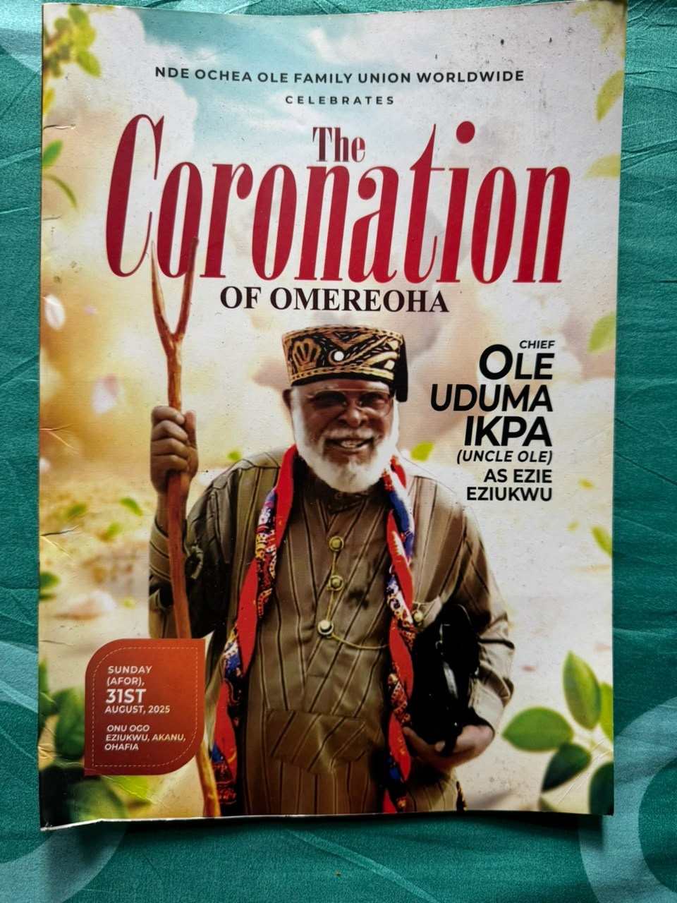 Cover of the 2025 coronation programme for Chief Ole Uduma Ikpa